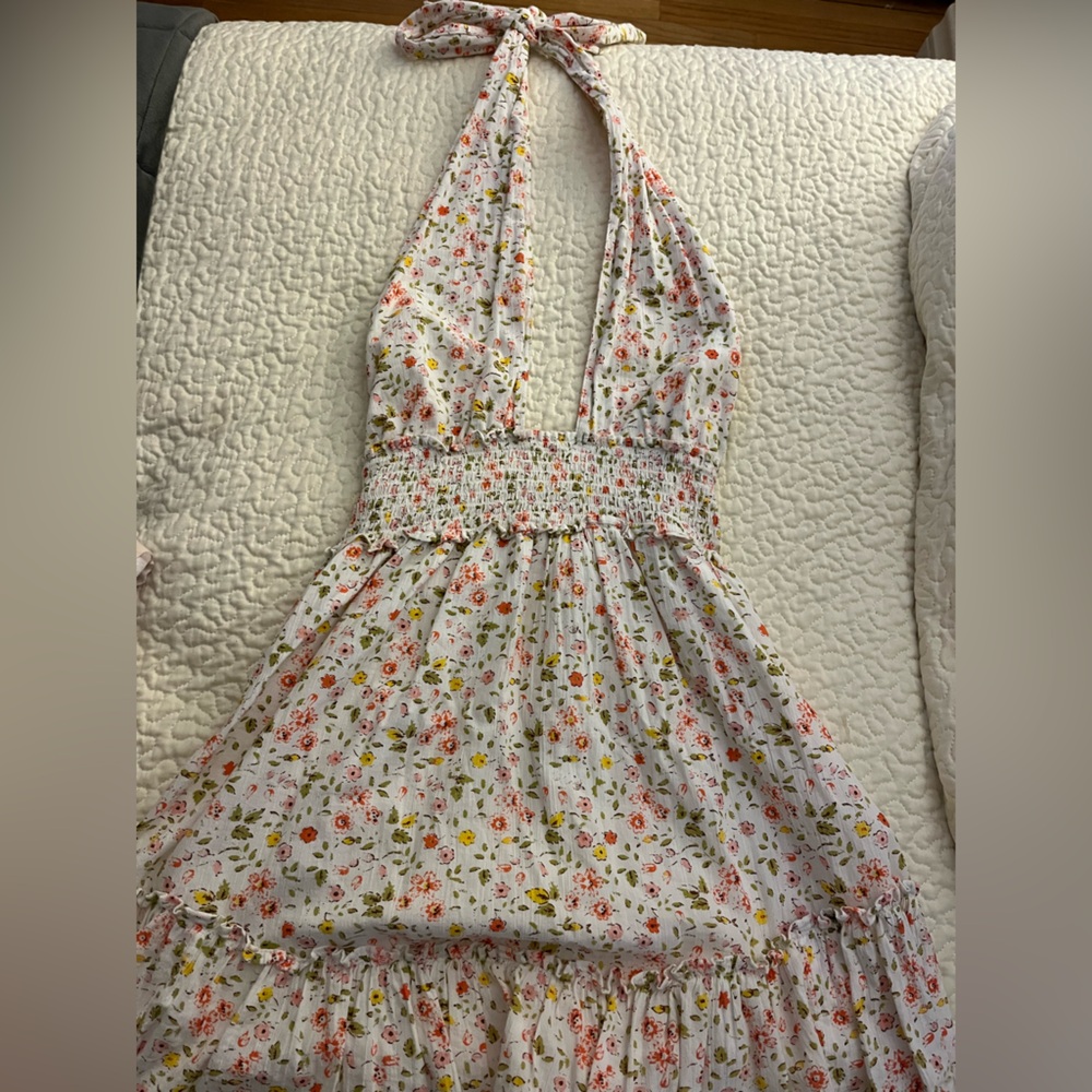 Aerie Floral Smocked Dress